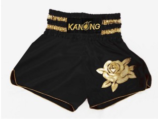 กางเกงมวยไทยผู้หญิง : KNSWO-403 ดำ